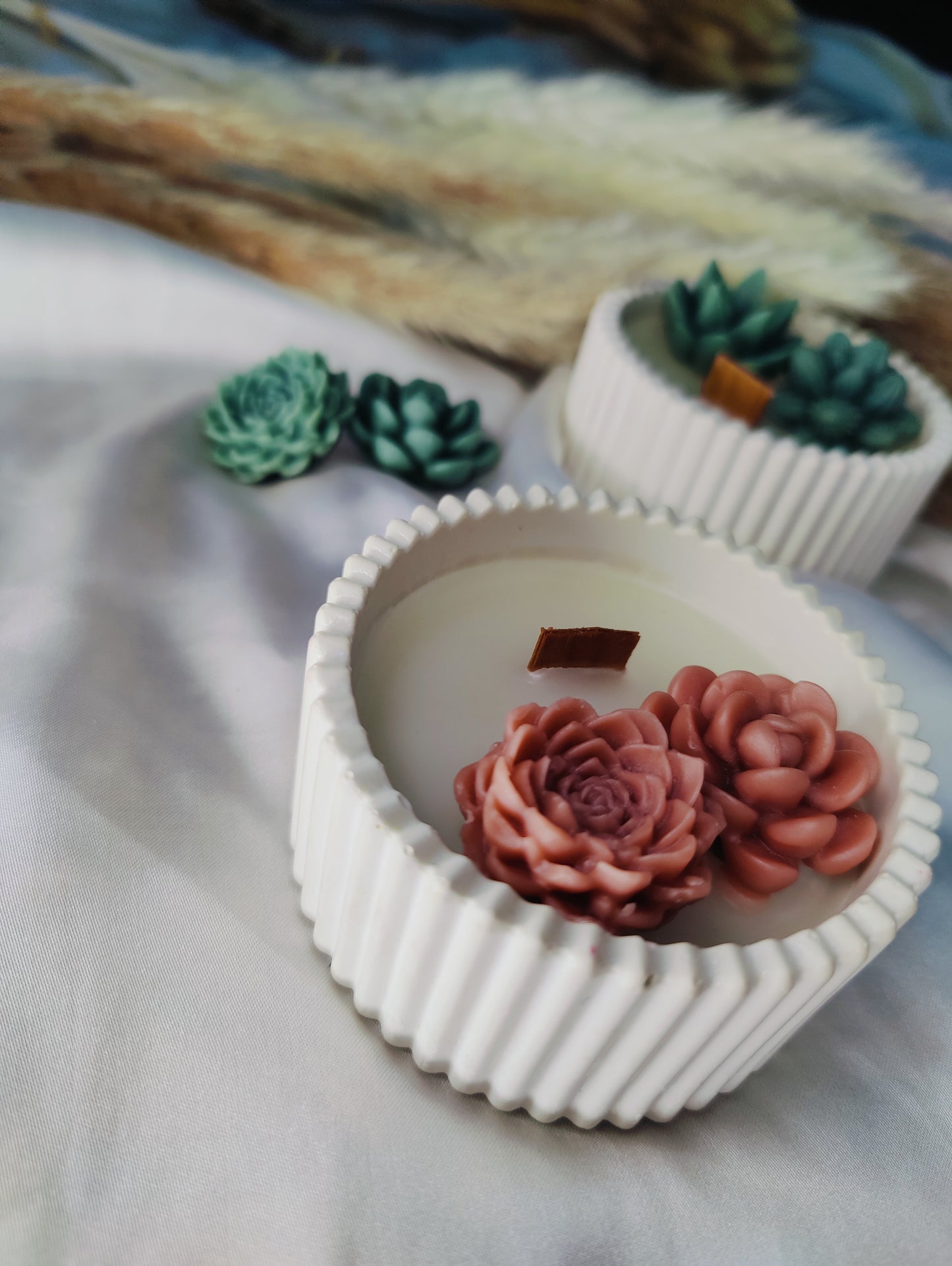 Scented Floral Candle Pot🕯️🌸